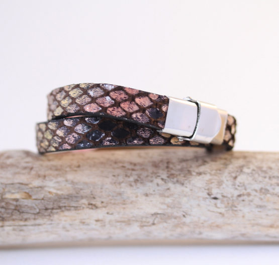 Leather & Glass - Pink snake - Image 2